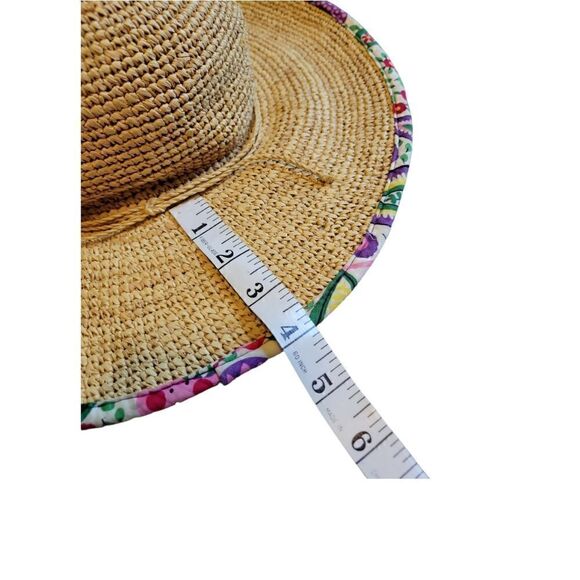 Vera Bradley “Viva La Vera” Quilted Floral Pattern Straw Sun Beac Hat - One Size main image 4